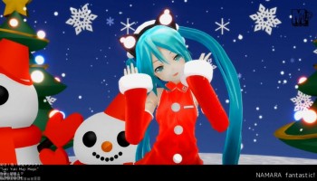 猫耳米库~【MMD+模型下载】好き！雪！本気マジック！【三妈大人式圣诞装+雪2010+雪2014】